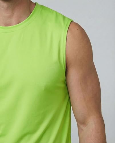 Image of Real Essentials 3 & 5 Pack: Men's Dry-Fit Active Athletic Tech Tank Top - Regular and Big & Tall Sizes (S-5XLT)