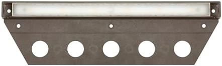 Hinkley Landscape Nuvi 15448BZ Large LED Hardscape Deck Sconce Light, Vinyl Alloy with Composite Cover, Low-Profile Housing, Mounting Bracket Included, Dimmable, Wet Rated, Bronze Finish