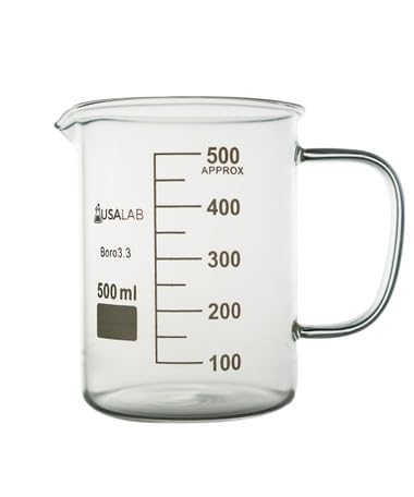 500ML Beaker Mug with Handle Borosilicate 3.3 - USAlab - Image 3