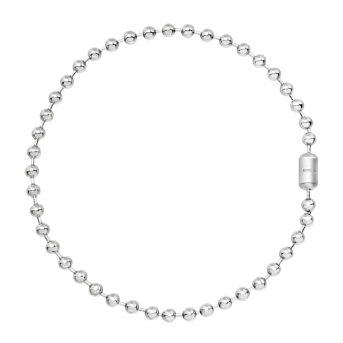 Breil, Collezione Bubble, Collana Uomo In Acciaio, Catena Con Sfere In Acciao Lucido, Chiusura Con Magnete, Lunghezza 52 Cm-image