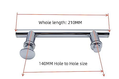 KEABATH Stainless Steel Shower Glass Door Handle Replacement for Shower Enclosure Shower Room Cabin Door Pull Handles 145mm Hole to Hole Center 1PC - Image 2