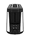 Tefal Element Langschlitz-Toaster, 7 Bräunungsstufen, 1000 Watt, Integrierter Brötchenaufsatz, Elegantes Design, Schwarz/ Edelstahl, TL4308