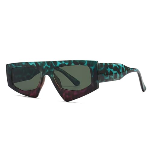 Lunettes de soleil rétro carrées MUTYNE nuances léopard colorées avec protection UV400 pour l'été
