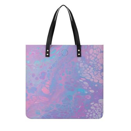 Sac shopping violet pour femme : grand tote bag de voyage 39x39 cm