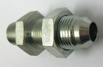 AF 2706-04-06 - 1/4 Male Pipe (.540''-18 Threads) X 3/8 Male JIC 37 Degree Flare (9/16''-18 Threads) Bulkhead