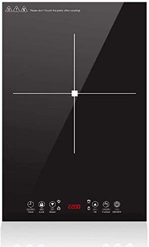 Induktionskochfeld, eingebettet einziger Ofen vertikaler Induktionsherd Induktionsherd 2200W hohe Leistung schwarz mikrokristallinem