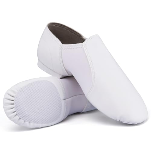 Image of Linodes Unisex PU Leather Jazz Shoe EVA Sole for Men /Women Dance Shoes | Soft PU upper, Breathable, Slip on, Classic EVA sole, Split sole, Lightweight, Arch support, Jazz, Flexible, Durable