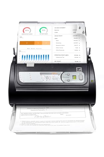 Plustek PS188 Desktop Document Scanner for Computers - 30ppm Duplex Scanning - Double Sided with 50...
