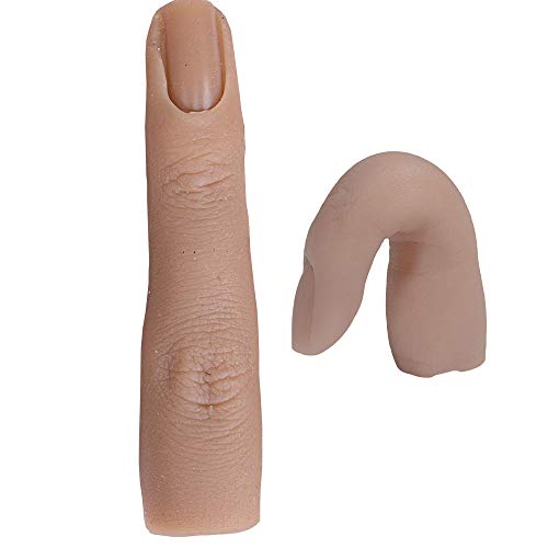 Mayplus Silicone Practice Fingers Bendable Fake Training Fingers Nail Manicure Art Finger Model Nail Art Training Tool for Women, 1 PC(2)