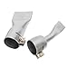 2Pcs Welding Gun Flat Nozzle, 20mm Small+40mm Large Tip for Welder Tool Stainless Steel Hot Air Heat Gun