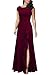 MUSHARE Women's Cocktail Dresses with Pockets Ruffled Sexy Split Party Long Formal Dress Burgundy
