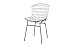 Manhattan Comfort Madeline Mid Century Modern Kitchen and Dining Metal Chair with Seat Cushion, Charcoal Grey/White