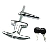 Zinc Alloy T-Handle Lock Chrome Security Door Hardware Replacement with 2 Bolts Installation for Truck Camper Shell Cap Canopy Storage Cabinet(B) #4