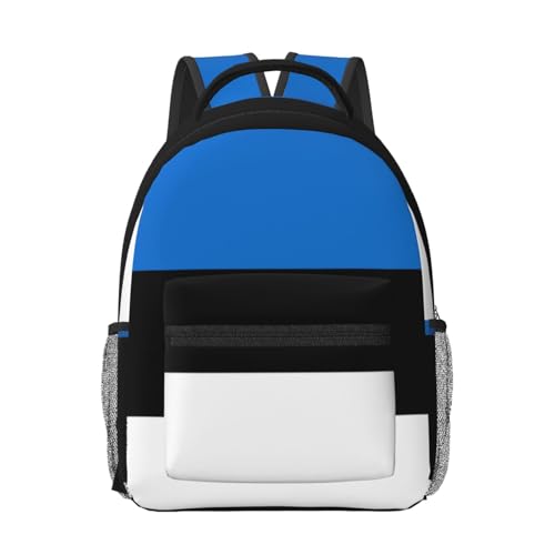 Sac à dos voyage drapeau Estonie étanche pour ordinateur portable noir cabine