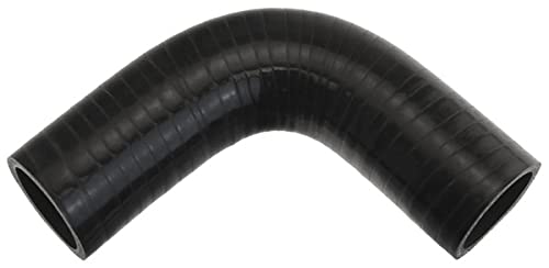 Pegasus E90.35-BLACK, Black Silicone Hose, 1 3/8" I.D. 90 degree Elbow, 4" Legs (no logo)