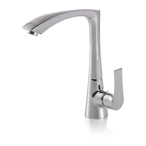 Robinet chromé de cuisine pivotant pour stopper les éclaboussures - 2
