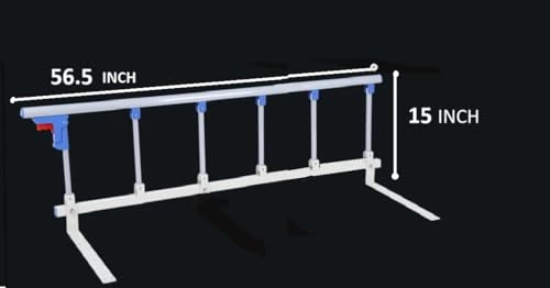 Image of P.M.P.S Heavy Hospital Bed Guard Collapsible Railing with Attachment,No Drilling Required, (1 Side Only)