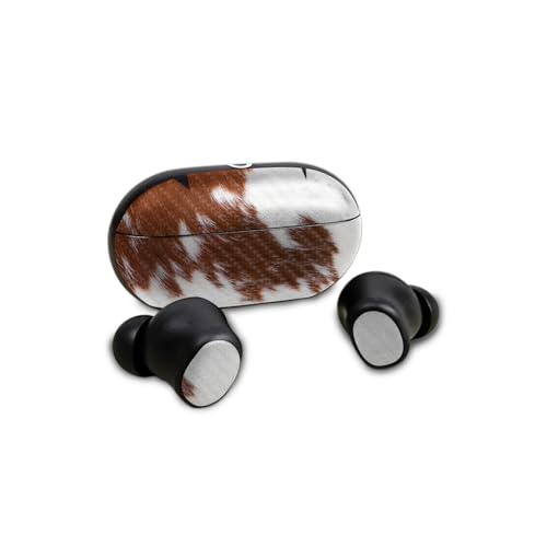 Image of Carbon Fiber Skin Compatible with Beats Solo Buds - Cow Hide - Premium 3M Vinyl Protective Wrap Decal Cover - Easy to Apply | Crafted in The USA by MightySkins