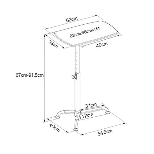 Plateau de support d'ordinateur de jeu noir réglable WENJUN, meuble compact pliable