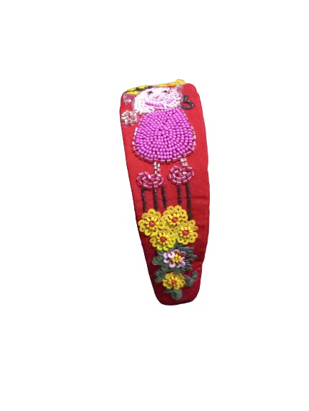 GenericMetal Based Colorful Hand Embroidery Cute Hair Band
