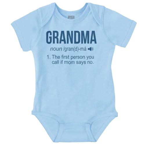Brisco Brands Grandma First Person When Mom Says No Baby Romper Boys or Girls