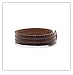 Fusamk Fashion Simple Sewing Thread Pattern Leather Cuff Bracelet(Brown)