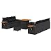 Generisch Gartensofa-Set mit Kissen 10 pcs Schwarz,Möbel,Gartenmöbel,G...