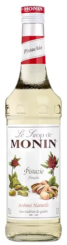 MONIN Premium Pistachio Syrup 700ml for Coffee and Cocktails. Vegan-Friendly Allergen-Free 100% Natural Flavours and Colourings