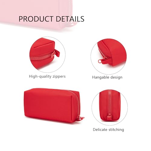 Image of Pencil Case Durable Oxford Pencil Pouch for Pens School Supplies (Red,Oxford)