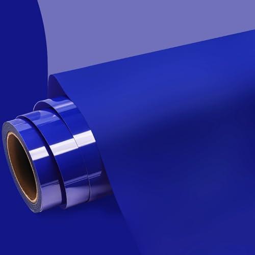 GIRAFVINYL Royal Blue Iron on Vinyl- 12” X 5 ft - King Blue Heat Transfer Vinyl Blue HTV for T-Shirt - Easy to Use (Royal Blue) -  E01-5FT-05BL