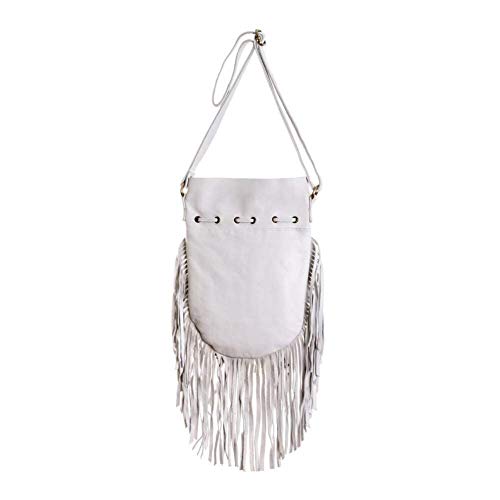 Boho Bag Round S | Real Leather | Fringe Purse | Bohemian Bags miniatura 2