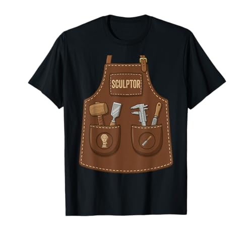 Sculptor Stone Carving Clay Artist Apron Halloween Costume T-Shirt