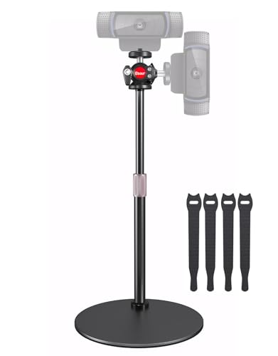 Etour Webcam Stand for Desk, with 360 Ballhead, Heavy Base Height Adjustable Tripod for Logitech Webcam C922 C930e C920 C615 C960 C920x BRIO 4K NexiGo N...