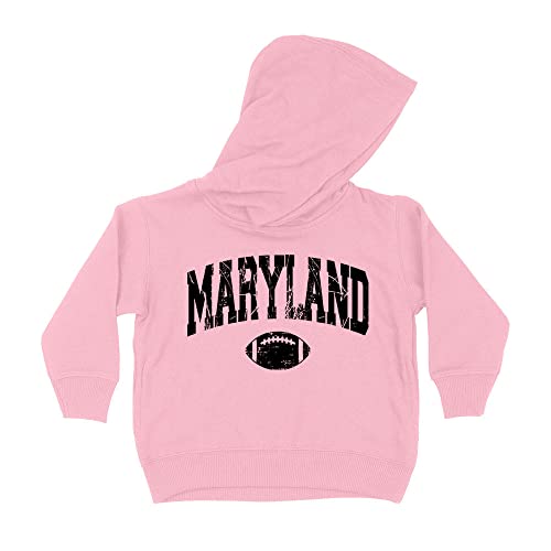 Football Maryland Collegiate Kids Hoodie Sweatshirt Toddler 5T Light Pink