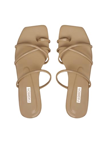 Image of GORGLITTER Women's Summer Vacation Beach Cute Square Toe Flat Sandals Strappy Toe Ring Thong Slide Sandal Slip on Flip Flops 2026