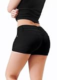 Womens Butt lifting Twill Denim Shorts SH43300 Black 11