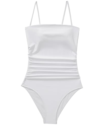 Image of SUUKSESS Women Sexy One Piece Swimsuit Tummy Control Square Neck Bathing Suit