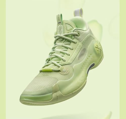 Image of LI-NING Way of Wade 10 Avocado Men Basketball Shoes Lining Anti-Slip Professional Shock Absorption Sneakers Sports Shoes Grass Green US 9.5