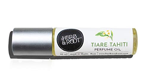 Tiare (Monoi de Tahiti) and Teakwood Perfume Oil for Women | Rollerball