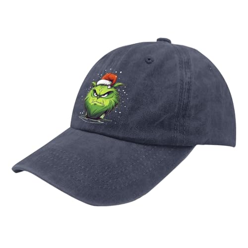 Tops Up Grinches Amazing Christmas Ball Caps Vintage Algodão Lavado Bonés de Beisebol Ajustável Pai,