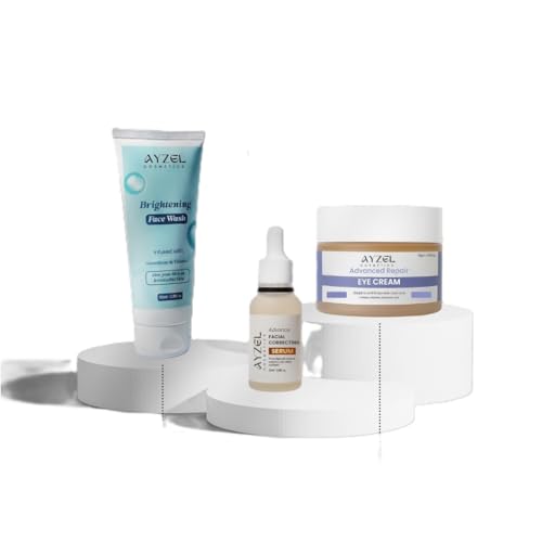 Image of Premium Skincare Kit | Brightening Facewash - 100 ml , Vitamin C Face Serum - 30 ml & Under Eye Cream - 30gm Skincare Routine For Women & Men Combo 3