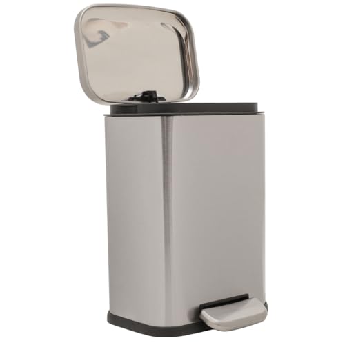 Poubelle à pédale acier inoxydable anti-odeur et sans traces COHEALI