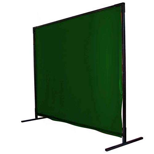 Revco 6X8VSQF1-GRN 6'X8' 14 mil.1 Panel Green Saf-Vu Welding Screen w/Quickframe