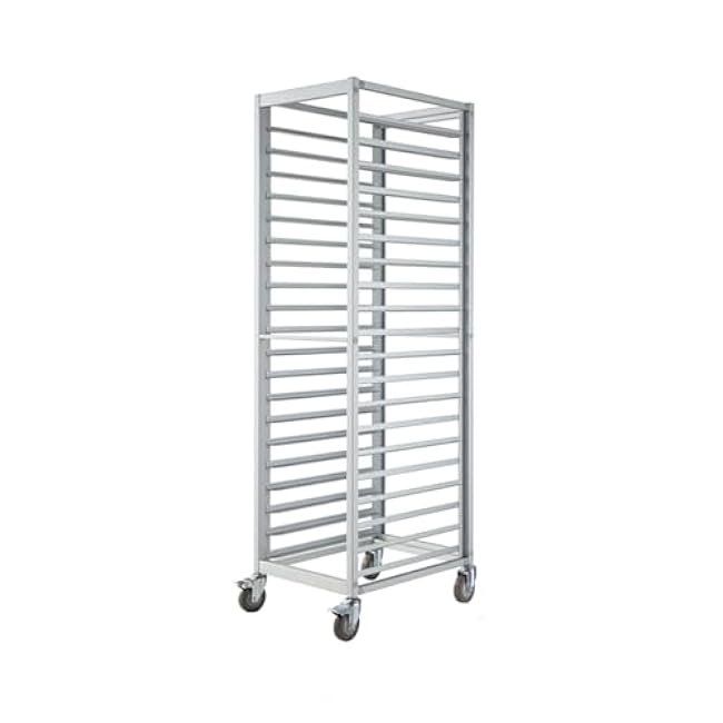 18-Tier Aluminum Rack, Bakery Cooling Cart, Heavy-Duty Food Tray Storage Trolley for Home & Commercial Kitchens, Ideal Bakery Cooling Solution-g28D0kLq