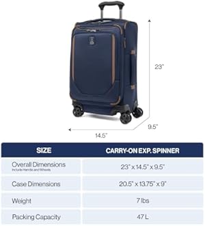 Travelpro Crew Classic Lightweight Softside Expandable Carry on Luggages