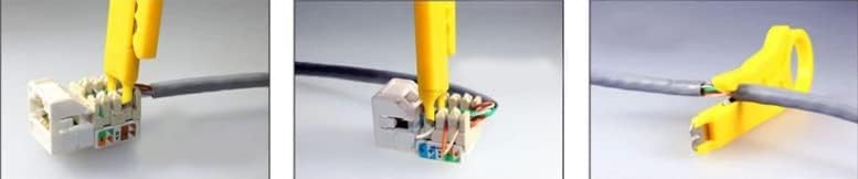 SQUADO Pinza Crimpatrice RJ11 RJ12 RJ45 8P 6P 4P Per Cavo Ethernet Lan Rete Telefono