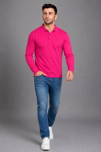 Image of INKKR Full Sleeve Men's Solid Polo Neck T-Shirt Combo