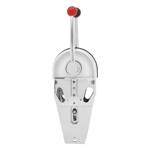 YUMIONB Boat Dual-Handle Controller, 6.18 x 4.92 x 17.32 Inches Zinc Alloy Dual Handle Shift Marine Control Machine Marine Cable Handles Twin Lever Engine Controller for Most Types of Boats