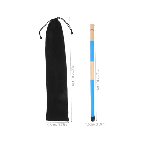 Conjunto de 19 piezas de baquetas de bambú Abaodam, varillas de percusión resistentes para jazz, música folclórica, grabación y viaje miniatura 2