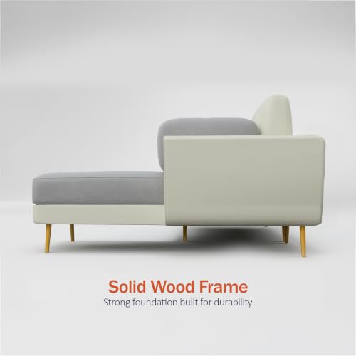 Image of Nuvola Premium Latex Fabric Sofa | 3, 4 & 5 Seater Options | 2 & 3-Toned Variants | Ultra-Soft Deep Seating Comfort | Modern Living Room Sofa | 3-Year Warranty